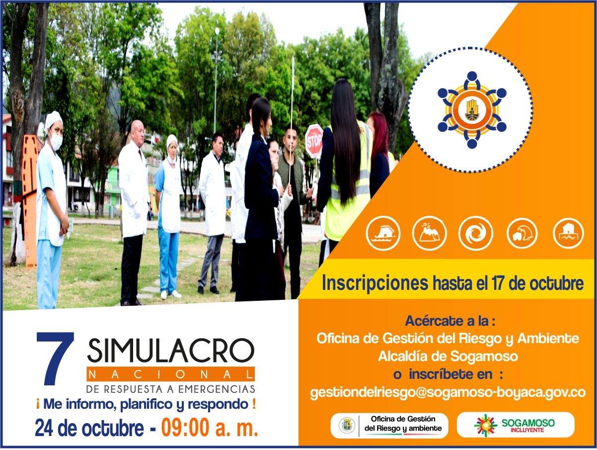 PARA PARTICIPAR EN EL 7 SIMULACRO NACIONAL DE RESPUESTA A EMERGENCIAS ...